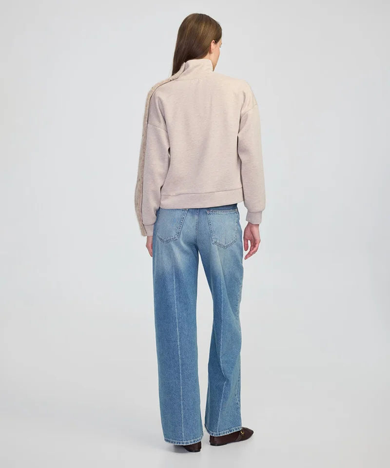 Ipekyol  Mixed High Neck Sweatshirt for Women | Best Price UAE