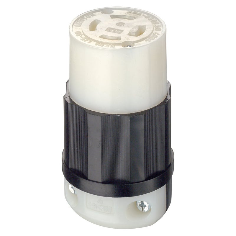 Leviton 30 Amp, 250 Volt 3-phase, NEMA L15-30R, 3P, 4W, Locking Connector, Industrial Grade, Grounding, 2723, Black-White - Image 5