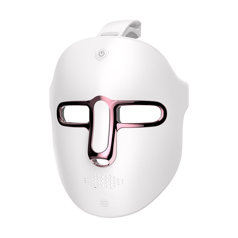 Cross-border hot sale spectrometer skin rejuvenation instrument led beauty mask household phototherapy red and blue light photon skin rejuvenation mask instrument White