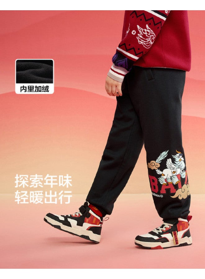 Balabala Chinese Style Pants Boys' Joggers 2025 Spring New Kids' Casual Trousers Elastic Cuff Sportswear For Big Boys - Image 1