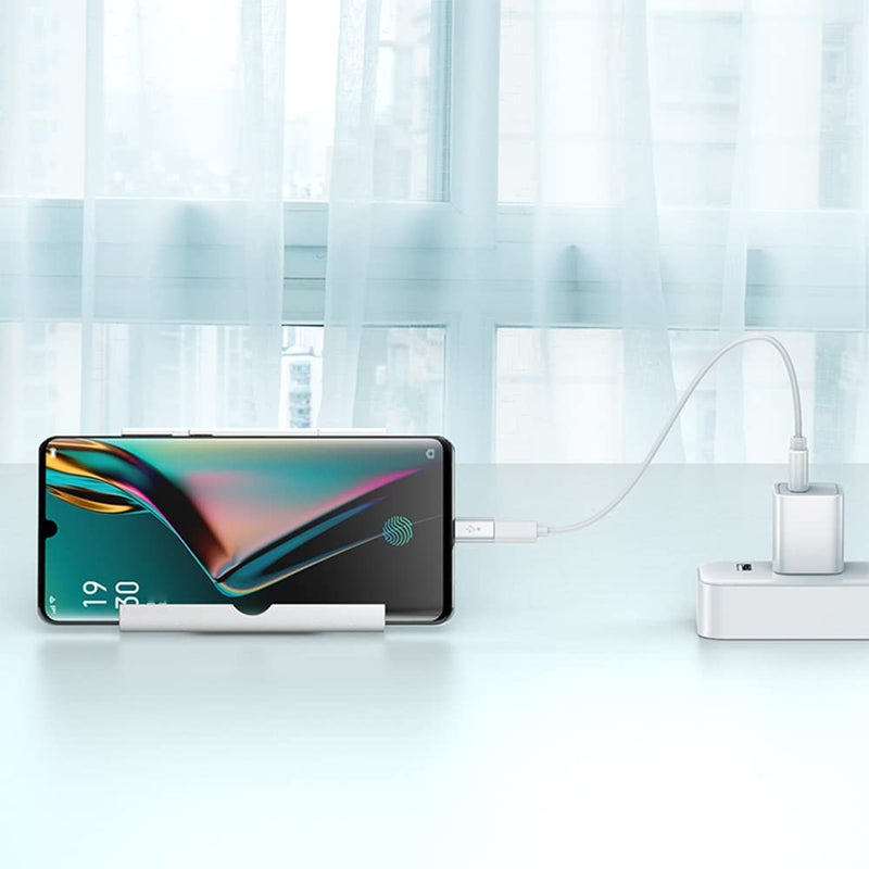 Mepsies Adapter Micro USB to USB C (4 Pack), Micro-USB Female to USB-C Male OTG Adapter Compatible with Samsung Galaxy, LG, Huawei, Type-C Phones, Tablets and More (2 Black and 2 White) - Image 3