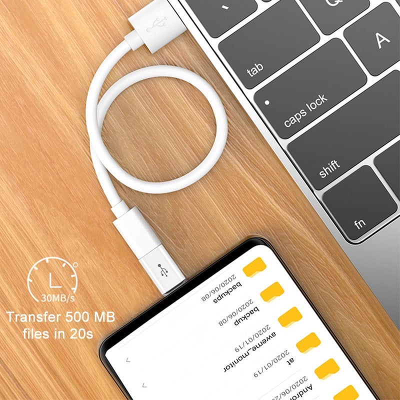 Mepsies Adapter Micro USB to USB C (4 Pack), Micro-USB Female to USB-C Male OTG Adapter Compatible with Samsung Galaxy, LG, Huawei, Type-C Phones, Tablets and More (2 Black and 2 White) - Image 4