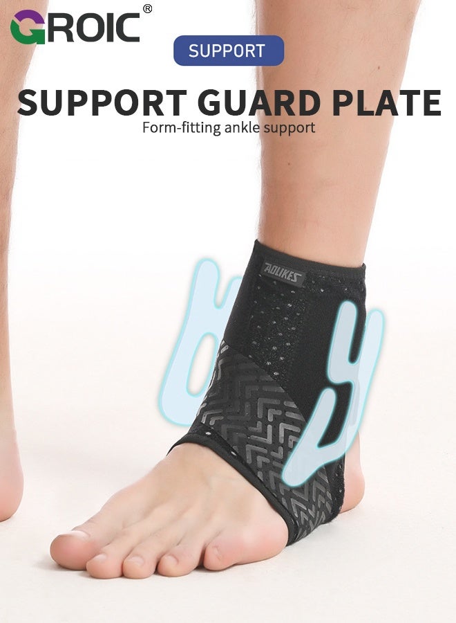 GROIC Ankle Brace for Men & Women, Breathable Ankle Compression, Foot Sleeve Ankle Support, Ankle Support Brace Adjustable Compression Wrap Ankle Protector for Pain & Compression  (Left) - Image 3