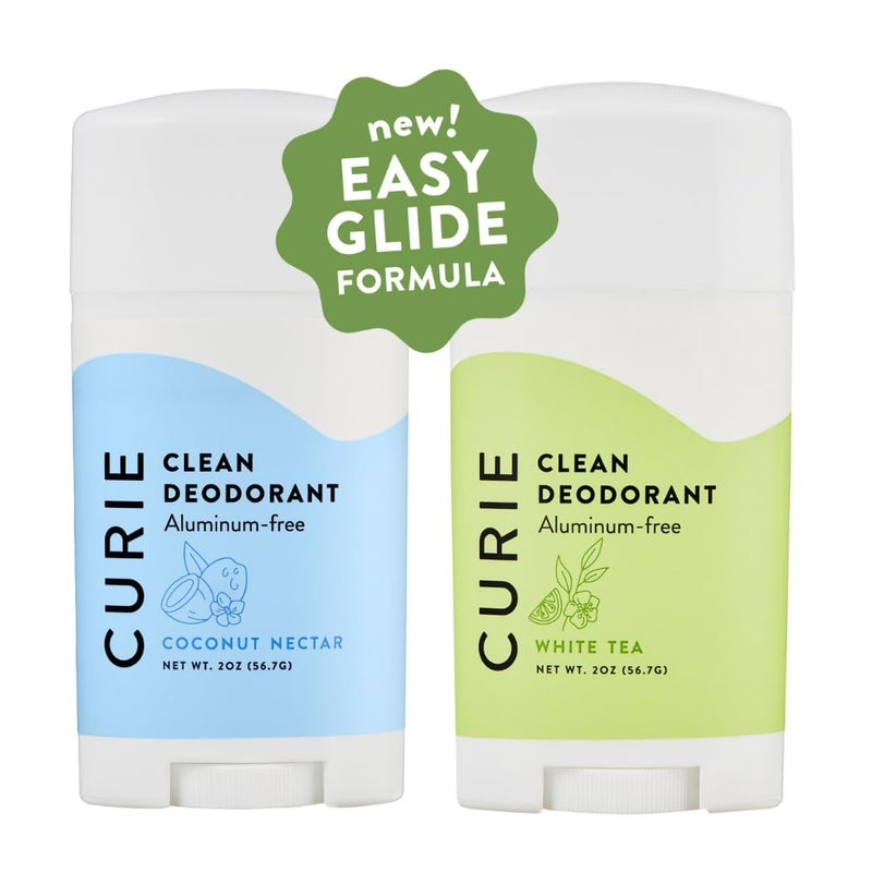 Curie Aluminum Free Deodorant - Coconut Nectar + White Tea Stick - Natural Deodorant, Paraben Free, Cruelty Free, Non-Toxic