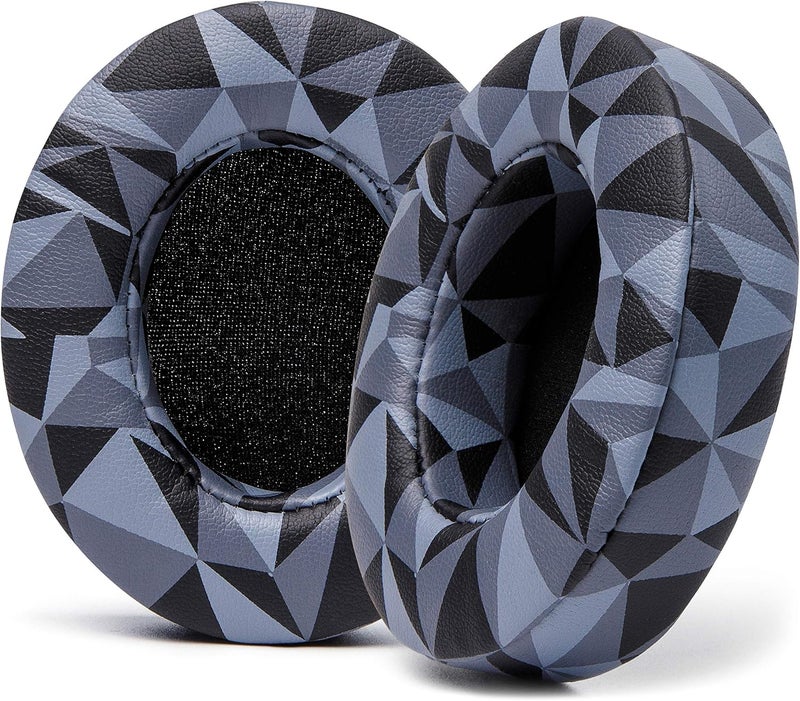 WC وسائد Wicked Cushions البديلة لسماعات Beats Studio 2 و 3 (B0501، B0500) سلكية ولاسلكية | لا تناسب Beats Solo | جلد PU أنعم، رغوة معززة وغراء أقوى | رمادي جغرافي - Image 1