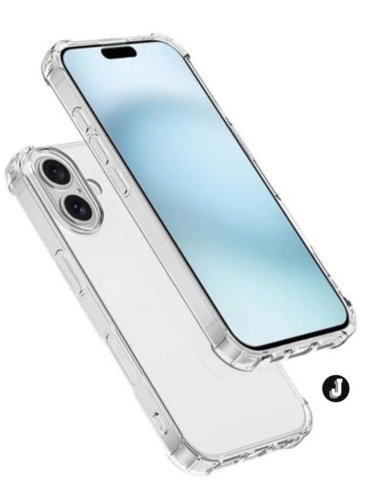 JAJEEK "iPhone 16 Plus Clear Back Air Cushion Case – Soft Silicone Shockproof, Anti-Scratch Protective Bumper Shell" - Image 2