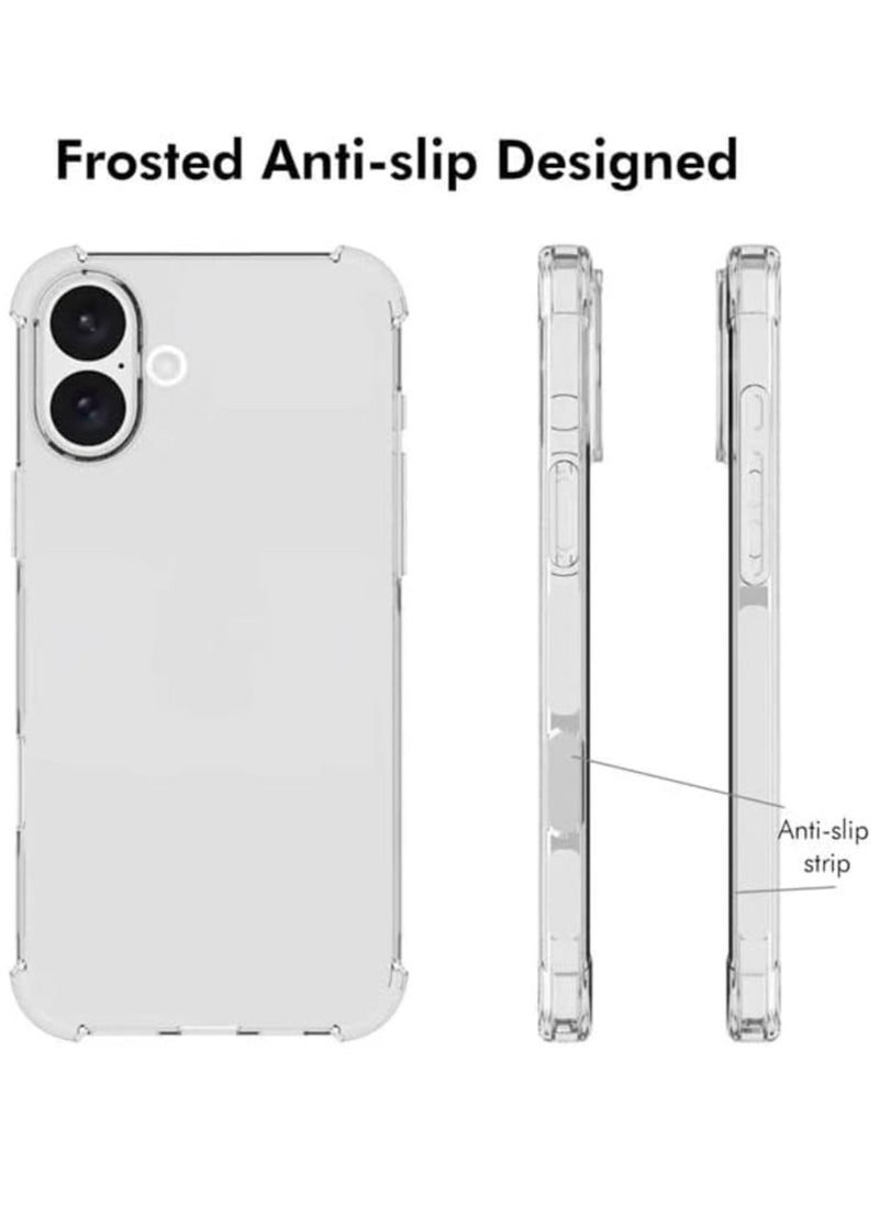 JAJEEK "iPhone 16 Plus Clear Back Air Cushion Case – Soft Silicone Shockproof, Anti-Scratch Protective Bumper Shell" - Image 4