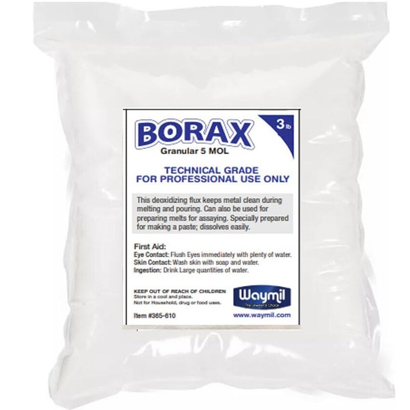 waymil 3 lb Borax Flux Glaze Crucibles Melting Gold Silver Melting Soldering, Casting Jewelry Porfessional USE - Image 2