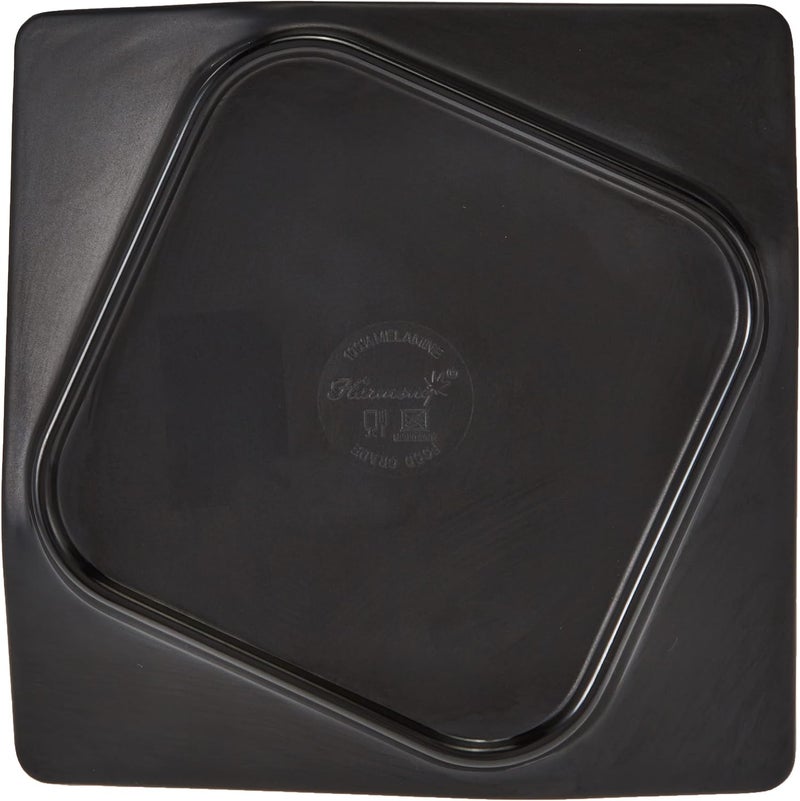 Servewell Melamine 6.5" Square Plate with Gold Crack Design - Image 3