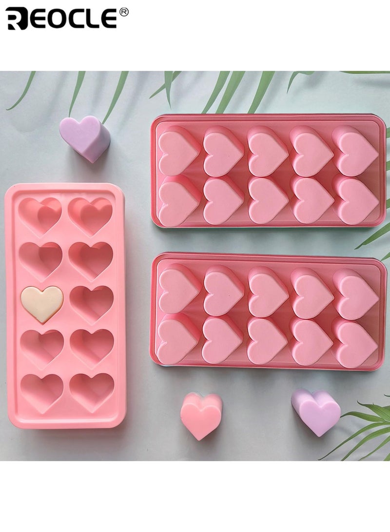 REOCLE Heart Shape Silicone Ice Tray with FCM Certification & Multi-Use Design Non-Stick Candy Mold with Flexible Material for Chocolate Pudding Jelly Making - Image 4