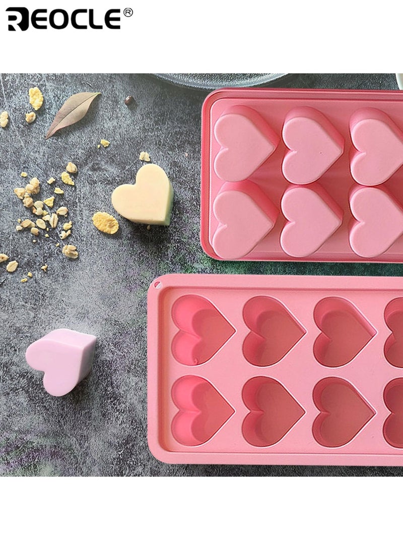 REOCLE Heart Shape Silicone Ice Tray with FCM Certification & Multi-Use Design Non-Stick Candy Mold with Flexible Material for Chocolate Pudding Jelly Making - Image 5