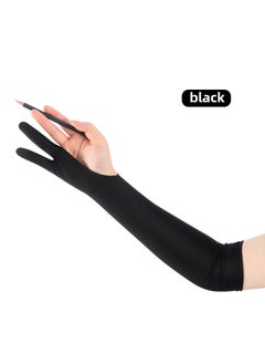 Extended Two-Finger Drawing Gloves Black