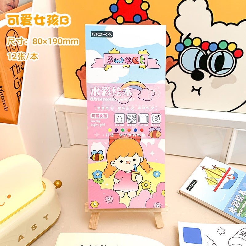 Creative Children'S Gouache Graffiti Painting Book Kindergarten Watercolor Painting Small Portable Picture Book For Primary School Students - Image 1
