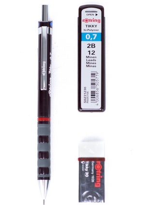 Rotring مجموعة هدايا قلم رصاص روترينج تيكي 2 بي الأصلي برأس 0.7 مم من أوبلاند ستيشنري، مجموعة متينة مريحة  - Image 3