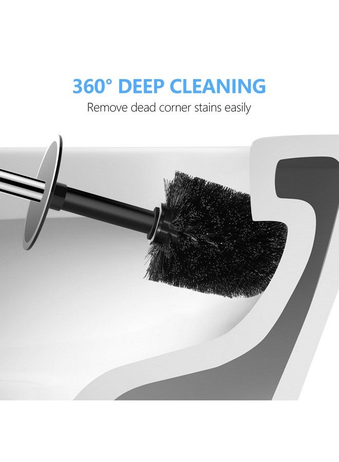 SetSail Toilet Brush, Compact Size Toilet Bowl Brush and Holder Toilet Brushes for Bathroom with 304 Stainless Steel Handle Toilet Cleaner Brush with Durable Scrubbing Bristles, 2 Packs - Image 5