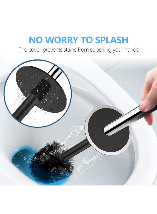 SetSail Toilet Brush, Compact Size Toilet Bowl Brush and Holder Toilet Brushes for Bathroom with 304 Stainless Steel Handle Toilet Cleaner Brush with Durable Scrubbing Bristles, 2 Packs - Image 3