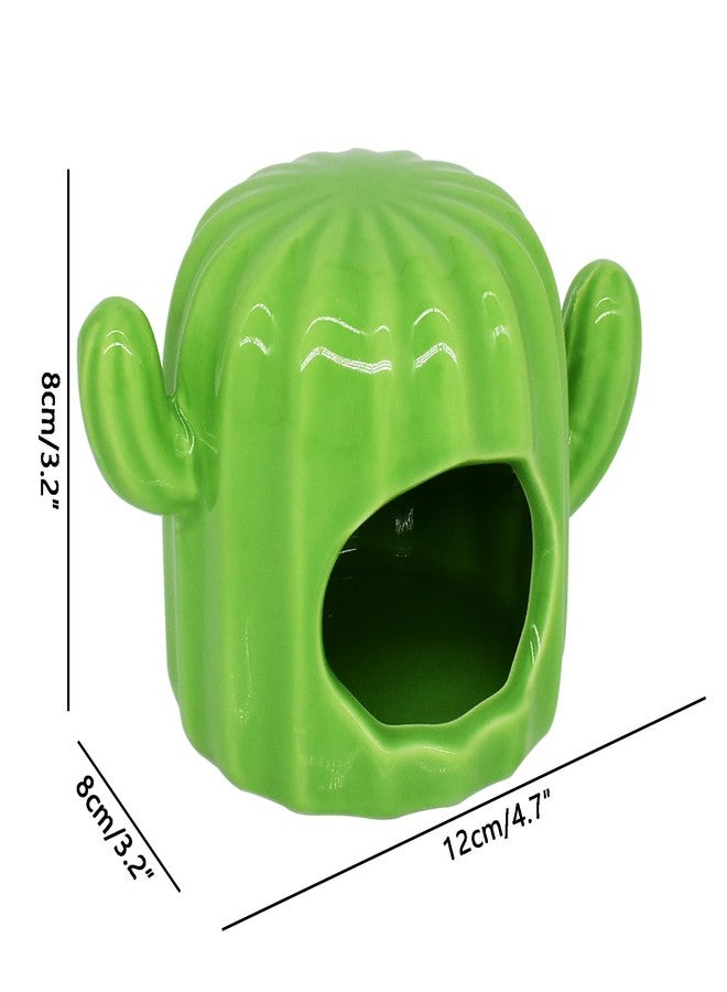 GKYZBB Hamster Hideout Ceramic,Hamster House and Habitats Cool Bed Ideal for All Season Dwarf Gerbil Mice Golden Bear (Green) - Image 2