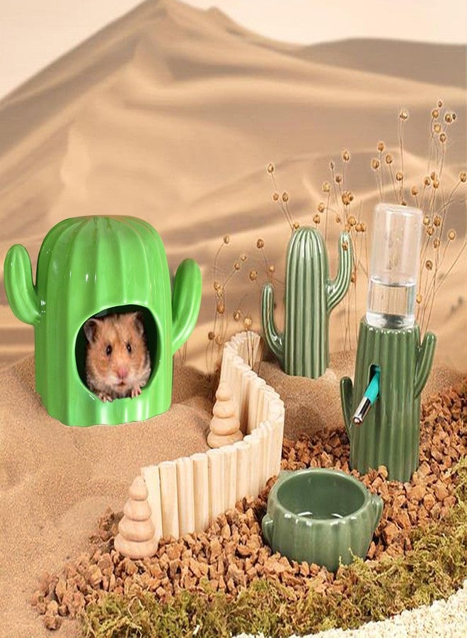 GKYZBB Hamster Hideout Ceramic,Hamster House and Habitats Cool Bed Ideal for All Season Dwarf Gerbil Mice Golden Bear (Green) - Image 5