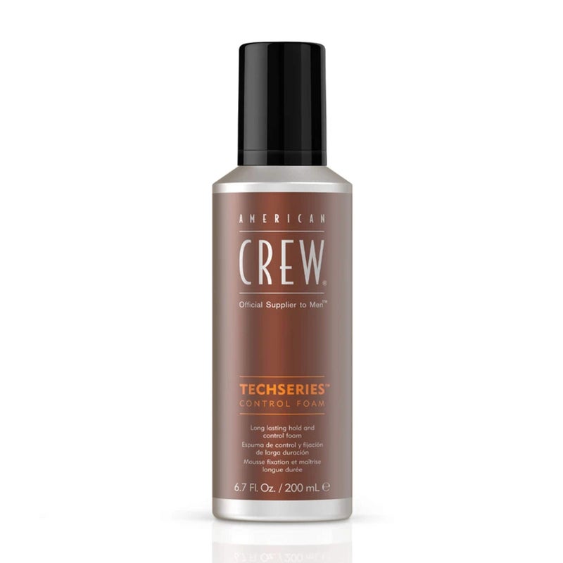 American Crew Men's Hair Control Foam Techseries, Like Hair Gel with Long Lasting Hold, 6.7 Fl Oz - Image 1