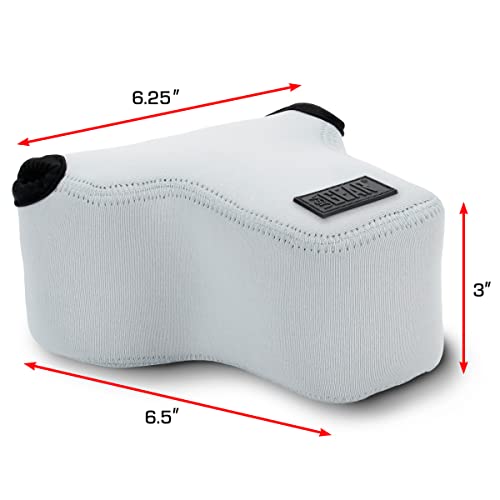 USA Gear Mirrorless Camera Sleeve - Neoprene Protection, Belt Loop, Accessory Pocket - Fits up to 6.25 x 3 x 6.5 in - Compatible with Canon Sony Nikon Fujifilm (Gray) - Image 3