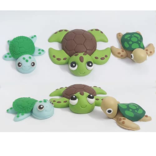 DiDida Baby Turtle Cake Topper for Ocean Sea Themed Baby Shower Birthday (3 turtle cake toppers) - Image 5
