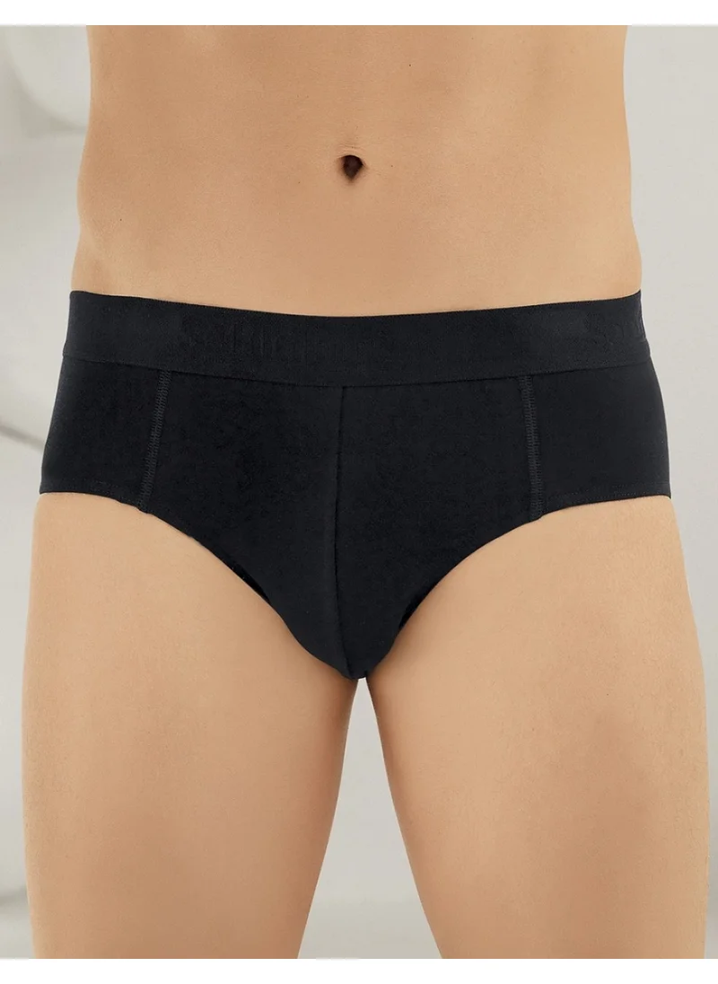 Şahinler Men's Black Lycra Single Jersey Panties Slip ME063