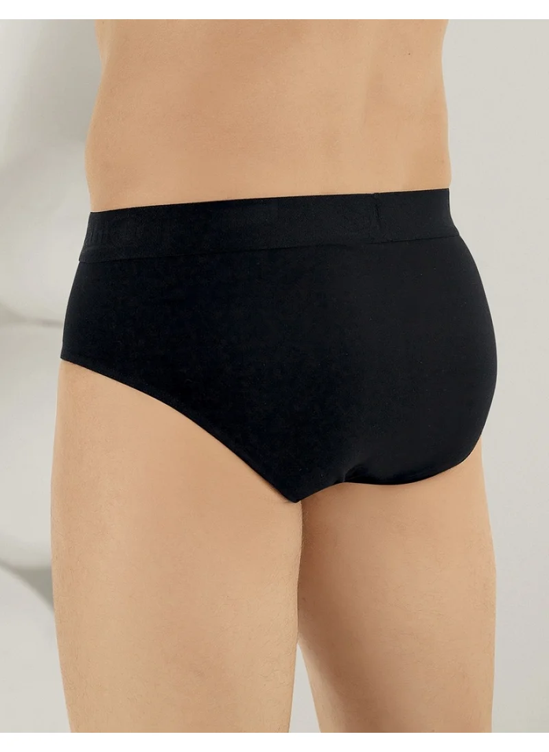 Şahinler Men's Black Lycra Single Jersey Panties Slip ME063