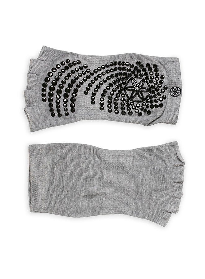 Gaiam Toeless Grippy Socks Indigo/Black 2Pk  - Image 3