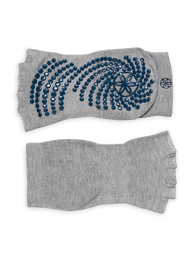Gaiam Toeless Grippy Socks Indigo/Black 2Pk  - Image 2
