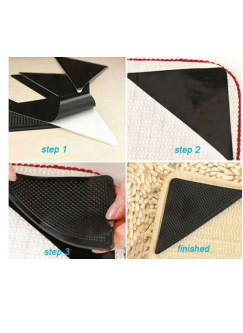 Y&D - Non Slip Rug Grip 8 Pack Carpet Grippers For Carpeted, Floor Mats, Fixed Non-Slip Stickers, Effectively Prevent Slipping Super Glue Double sided Anti Car Mat - Image 1