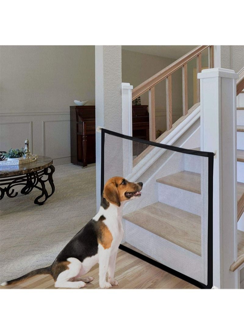 EZdenK - Stretchable Magic Pet Gate Baby Rail Net for The House Stairs Providing a Safe Enclosure for Pets to Play and Rest 4 Hooks Outdoor and Doorways Pet Isolation Net Fence No Drill - Image 1
