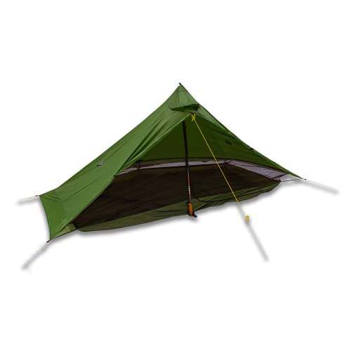 Six Moon Designs Lunar Solo Green - One Person Tent. Ultralight Tent Weighs 26 oz. Constructed of 100% Silicone-Coated Polyester for Reduced Fabric Stretch & Volume Ultralight Tent. - Image 3