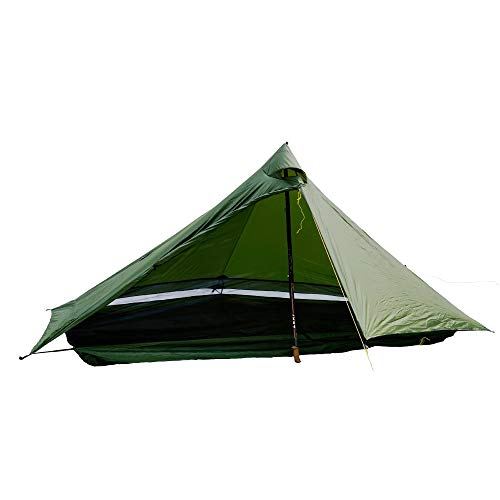 Six Moon Designs Lunar Solo Green - One Person Tent. Ultralight Tent Weighs 26 oz. Constructed of 100% Silicone-Coated Polyester for Reduced Fabric Stretch & Volume Ultralight Tent. - Image 2