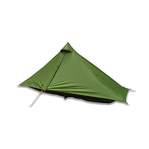 Six Moon Designs Lunar Solo Green - One Person Tent. Ultralight Tent Weighs 26 oz. Constructed of 100% Silicone-Coated Polyester for Reduced Fabric Stretch & Volume Ultralight Tent. - Image 1