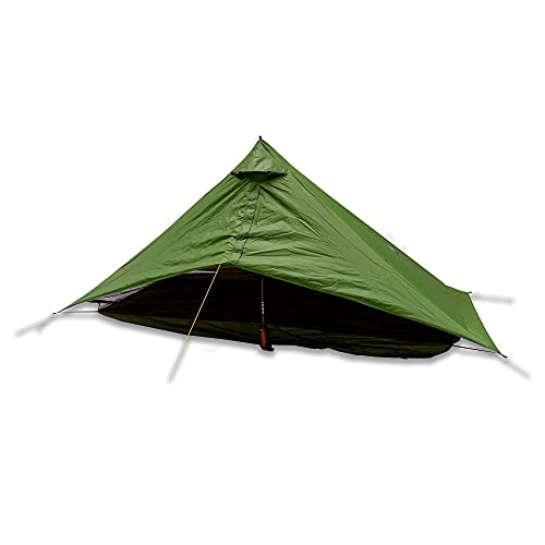 Six Moon Designs Lunar Solo Green - One Person Tent. Ultralight Tent Weighs 26 oz. Constructed of 100% Silicone-Coated Polyester for Reduced Fabric Stretch & Volume Ultralight Tent. - Image 5