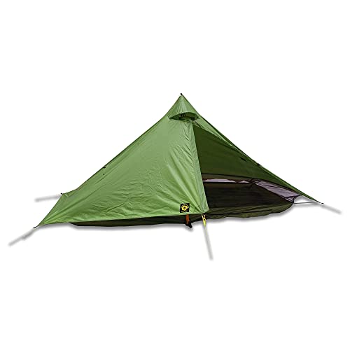 Six Moon Designs Lunar Solo Green - One Person Tent. Ultralight Tent Weighs 26 oz. Constructed of 100% Silicone-Coated Polyester for Reduced Fabric Stretch & Volume Ultralight Tent. - Image 4