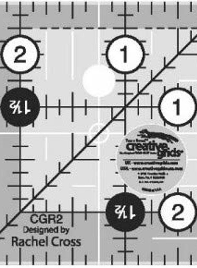 Creative Grids 6 Square Quilt Rulers - 2.5", 3.5", 4.5", 5.5", 6.5", 7.5" - Image 2
