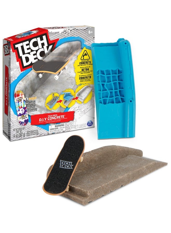 TECH DECK DIY Concrete Reusable Modeling Playset with Exclusive Enjoi Fingerboard, Rail, Molds, Skatepark Kit, Kids Toy for Boys and Girls Ages 6 and up - Image 1