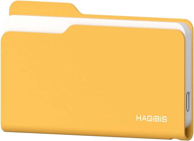 Hagibis SSD Enclosure, Folder Style USB 3.2 Gen2 10Gbps to NVMe PCI-E M.2 SSD Case, M.2 External Hard Drive Enclosure for MacBook Laptop iPad Android iPhone 17 Pro Max (Yellow 2230-2280) - Image 1