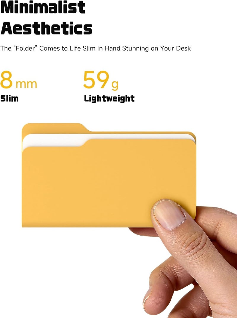 Hagibis SSD Enclosure, Folder Style USB 3.2 Gen2 10Gbps to NVMe PCI-E M.2 SSD Case, M.2 External Hard Drive Enclosure for MacBook Laptop iPad Android iPhone 17 Pro Max (Yellow 2230-2280) - Image 3
