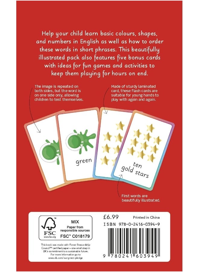 English for Everyone Junior First Words Colours, Shapes, and Numbers Flash Cards  - Image 2