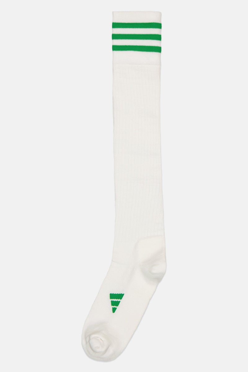 Adidas جوارب رجالية عالية حتى الركبة 1 زوج 3 خطوط، بيضاء - Image 1