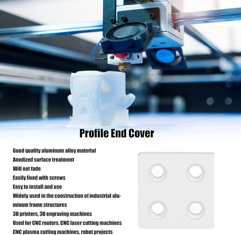 أغطية نهاية سبائك الألومنيوم 5 قطع 4040 أغطية نهاية مزدوجة الأخاديد مثبتات فضية - Image 4
