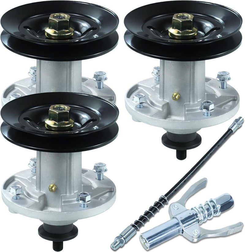 POSEAGLE 3 Pack AM136733 Spindle Assembly with M155979 Pulley Replace John Deere AM143469 Kit, AM137097, GX20335, John Deere Z245 Spindle for Z245 EZtrak Zero Turn Mowers - Image 1