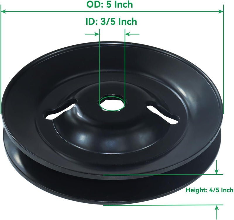 POSEAGLE 3 Pack AM136733 Spindle Assembly with M155979 Pulley Replace John Deere AM143469 Kit, AM137097, GX20335, John Deere Z245 Spindle for Z245 EZtrak Zero Turn Mowers - Image 4