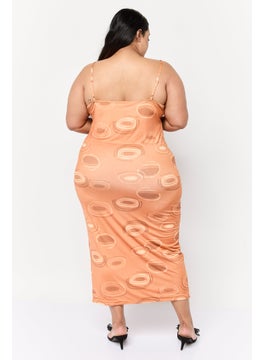 PUBLIC DESIRE Women Curve Allover Print Bodycon Dress, Brown  - Image 3
