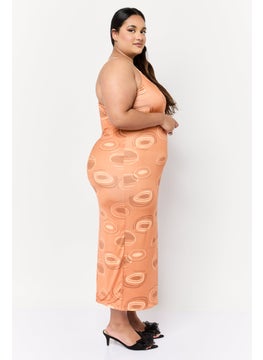 PUBLIC DESIRE Women Curve Allover Print Bodycon Dress, Brown  - Image 4