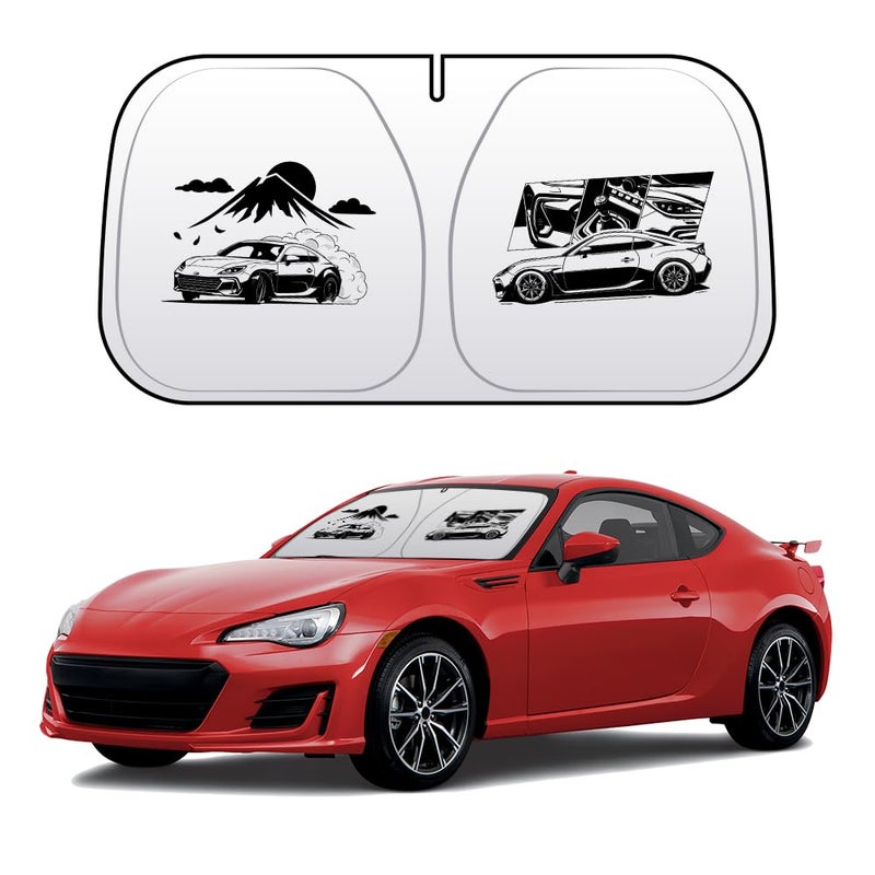 Windshield Sunshade Compatible with Subaru BRZ GR86 20132025Blocks UV Rays Sun Visor Protector Foldable Front Window Sun ShieldBRZ