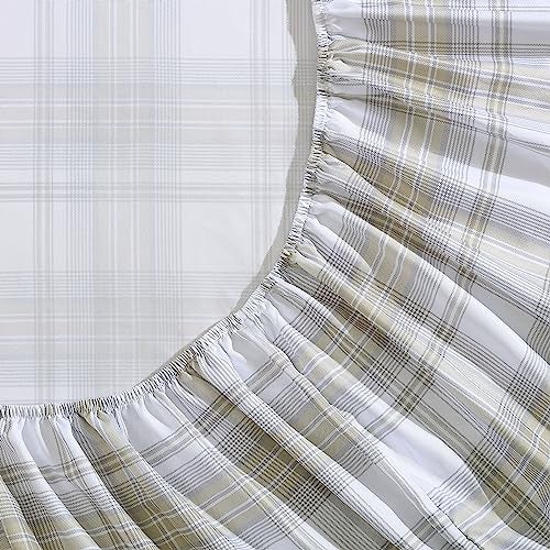 Wrangler - Queen Size Sheet Set, Ultra-Soft & Wrinkle-Resistant Bedding for Year Round Comfort, Deep Pockets, Bed Sheets with Matching Fitted Sheet & Pillowcases (Dayton Valley Plaid Beige) - Image 3