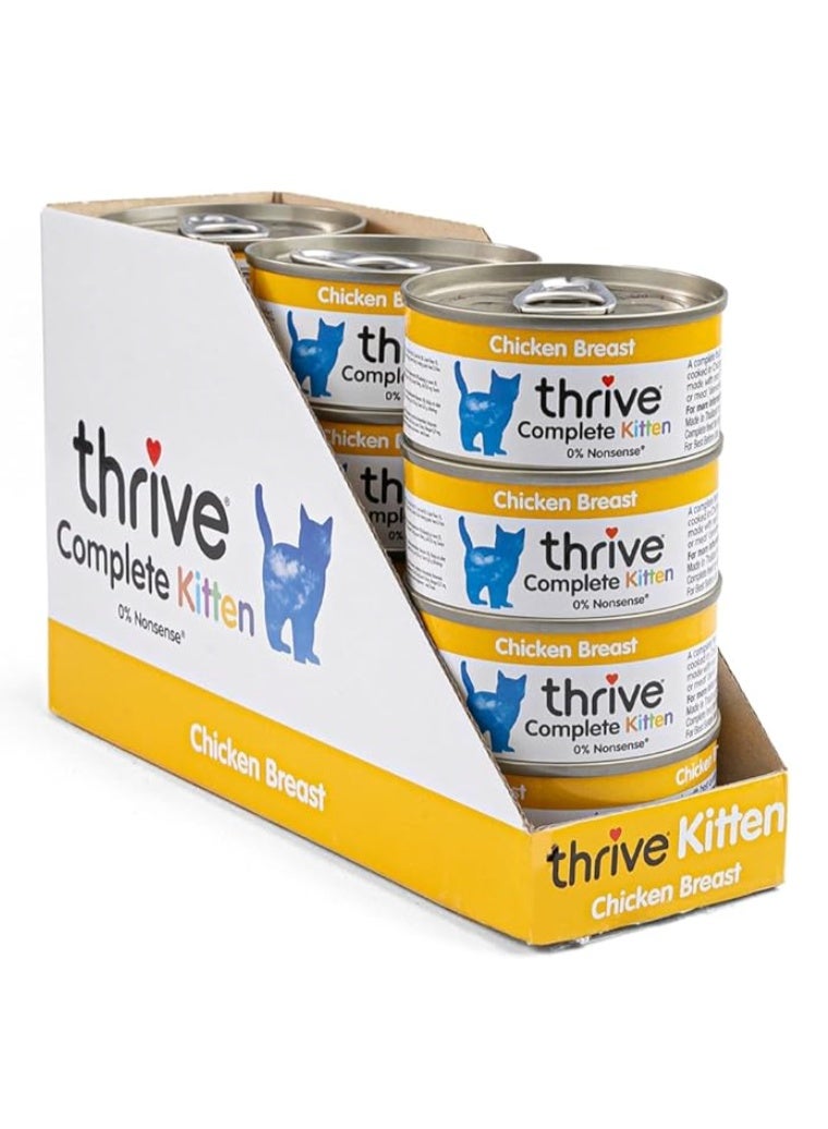 Thrive Complete Chicken Wet Kitten Food 75g (Pack of 12) - Image 1
